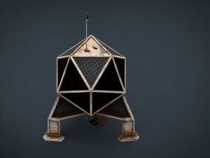 sci-fi colony building 3D Model