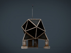 sci-fi colony building 3D Model