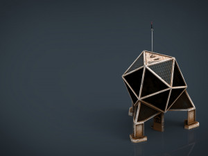 sci-fi colony building 3D Model