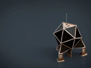 sci-fi colony building 3D Model