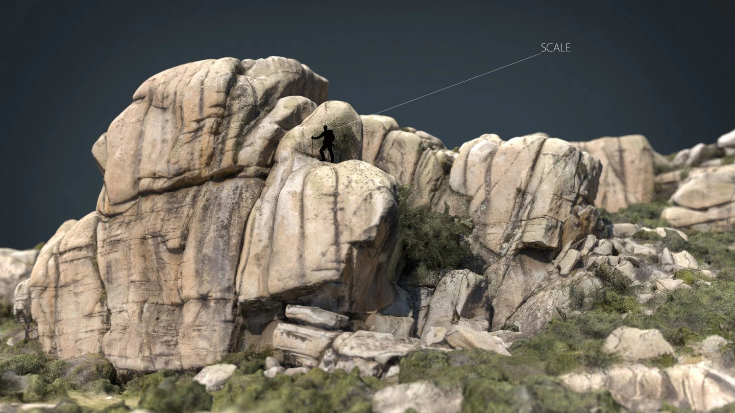 mountain rocks 9 3D Model .c4d .max .obj .3ds .fbx .stl .blend 