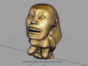 indiana jones fertility idol statue 3D Model