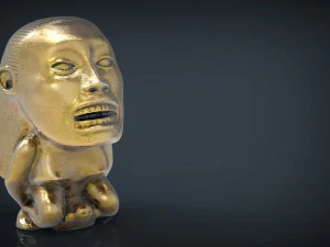 indiana jones fertility idol statue 3D Model