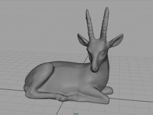 african antelope 3D Model