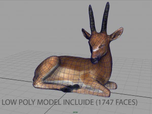 african antelope 3D Model