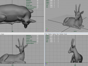 african antelope 3D मॉडल