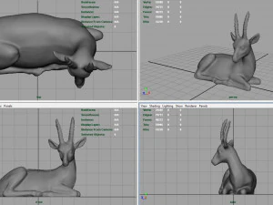 african antelope 3D Model