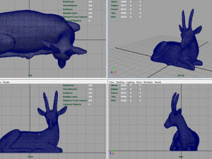 african antelope 3D मॉडल
