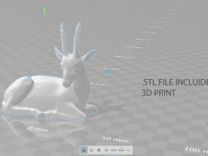 african antelope 3D Model