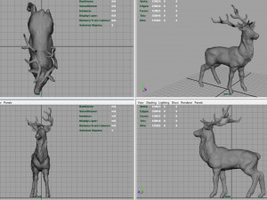 realistic deer 3D 모델
