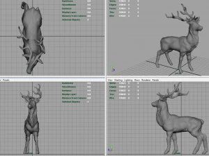 cervo realista Modelo 3D