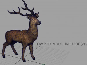 cervo realista Modelo 3D