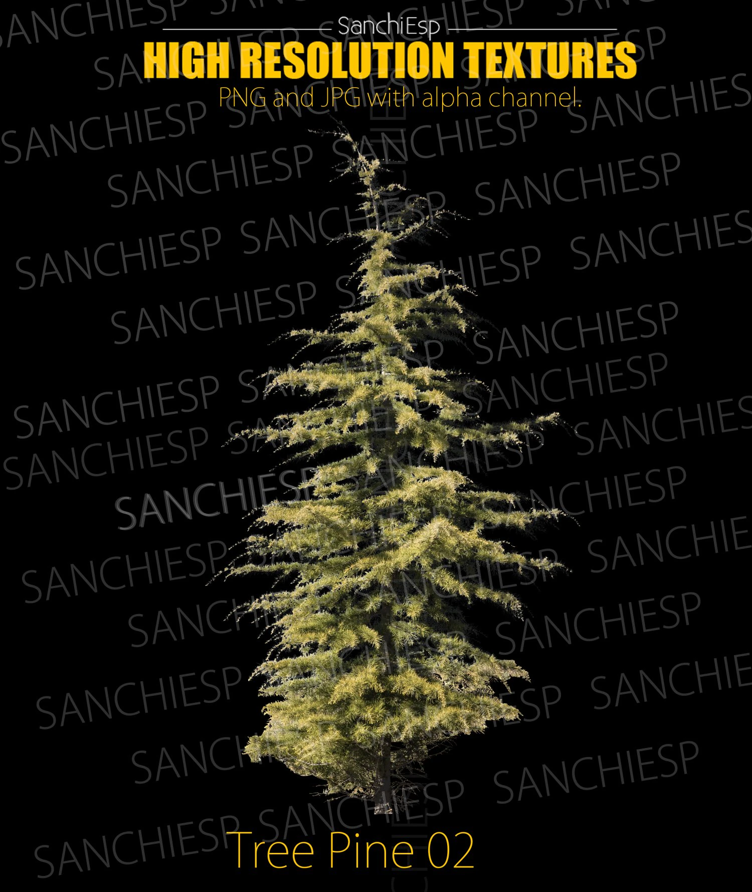 tree pine 02 CG Textures .c4d .max .obj .3ds .fbx .stl .blend 