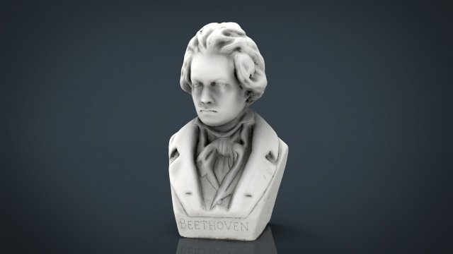 beethoven bust Model 3D .c4d .max .obj .3ds .fbx .stl .blend 