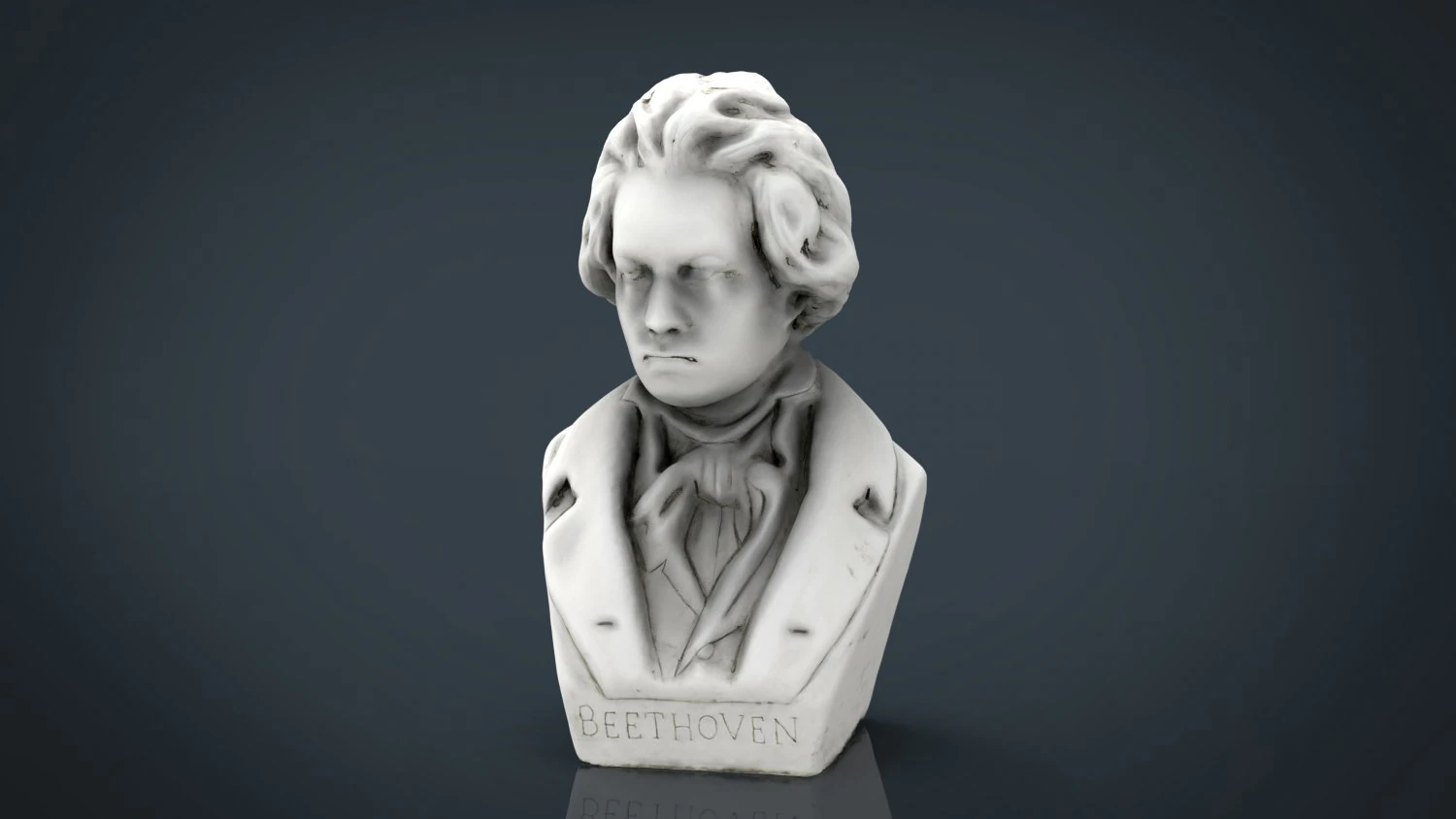 beethoven bust 3D Model .c4d .max .obj .3ds .fbx .stl .blend 