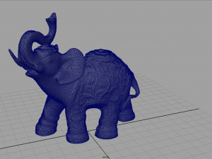 gold elephant Modello 3D