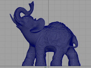 gold elephant Modello 3D