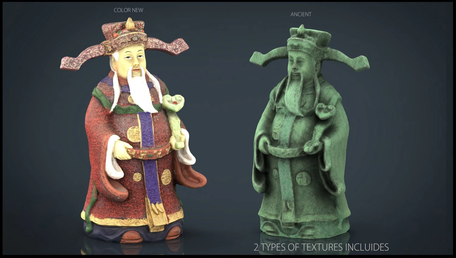 lu xing god 3D Model .c4d .max .obj .3ds .fbx .stl .blend