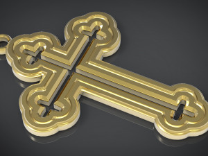 orthodox cross necklace 3D Print Model