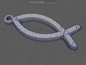 ichthus fish simple necklace 3D-Druckmodell