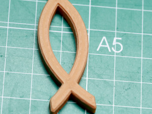 ichthus fish simple necklace 3D-Druckmodell