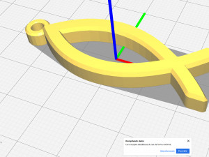 ichthus fish simple necklace 3D-Druckmodell