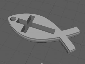 ichthus fish cross version 3D Print Model