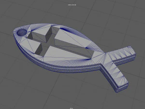 ichthus fish cross version 3D Print Model