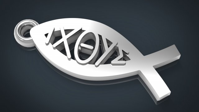 ichthus fish greek version Modèles 3D en vedette .c4d .max .obj .3ds .fbx .stl .blend 