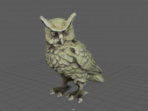 concrete olw statue Modello 3D