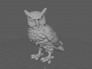 concrete olw statue Modello 3D
