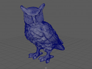 concrete olw statue Modello 3D