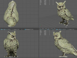 concrete olw statue Modello 3D