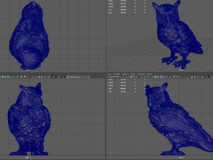 concrete olw statue Modello 3D