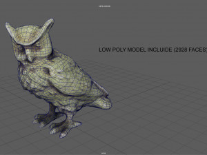 concrete olw statue Modello 3D