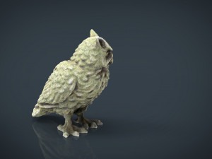 concrete olw statue Modello 3D
