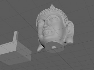 vintage buddha head with base for 3d print Model Cetak 3D