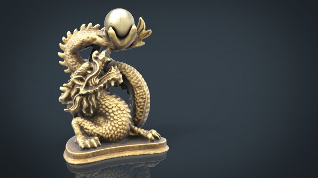 chinese dragon statue 3D-Modell .c4d .max .obj .3ds .fbx .stl .blend 
