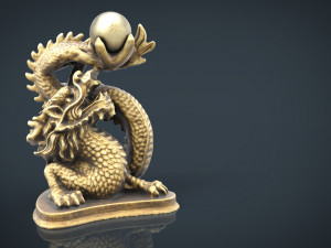 chinese dragon statue 3D 模型