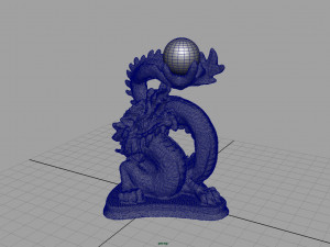 chinese dragon statue 3D-Modell