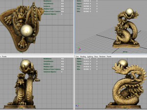 chinese dragon statue 3D-Modell