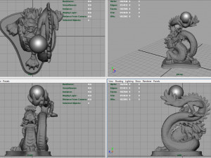 chinese dragon statue 3D-Modell