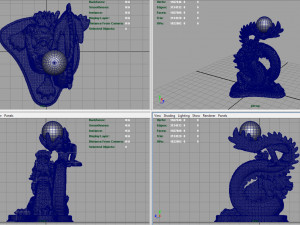 chinese dragon statue 3D-Modell