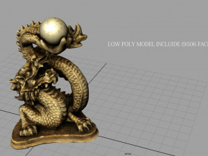 chinese dragon statue 3D-Modell