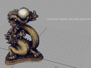 chinese dragon statue 3D-Modell