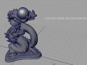chinese dragon statue 3D-Modell