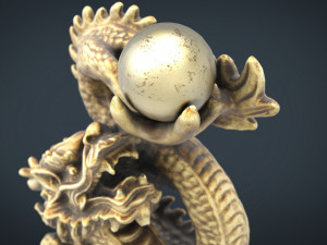 chinese dragon statue 3D-Modell