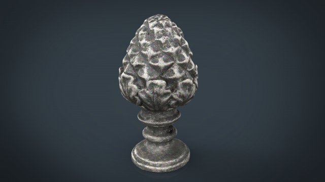 concrete pinecone ornaments Modelo 3D .c4d .max .obj .3ds .fbx .stl .blend