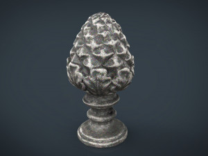 concrete pinecone ornaments 3D Model