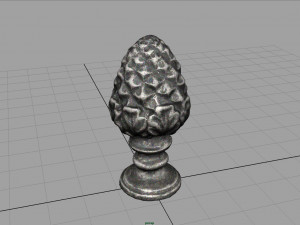 concrete pinecone ornaments Modelo 3D